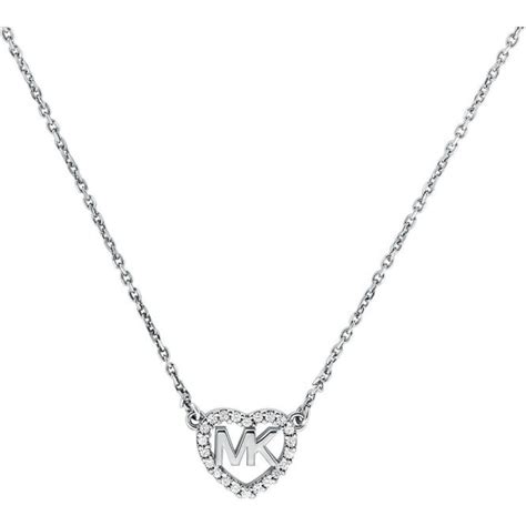 michael kors sterling silver necklace|michael kors pendant necklace.